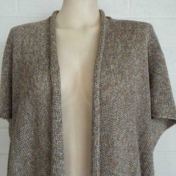 COPY - ESKANDAR 100% LINEN OPEN SWEATER CARDIGAN EARTHY - Picture 3 of 8